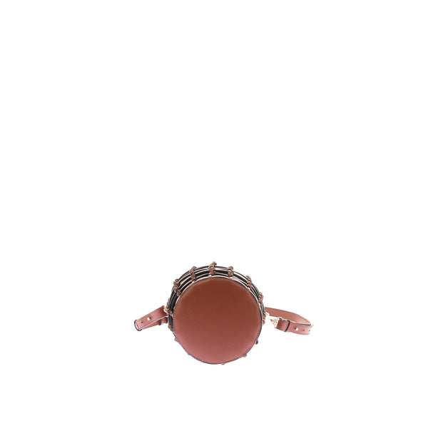 Sac sceau en cuir tressé