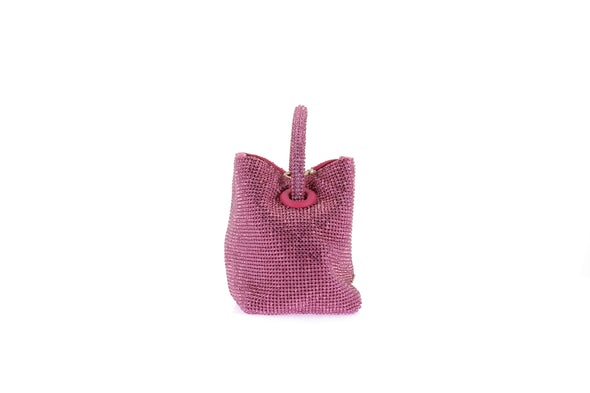 Mini sac rose "Solene" à strass