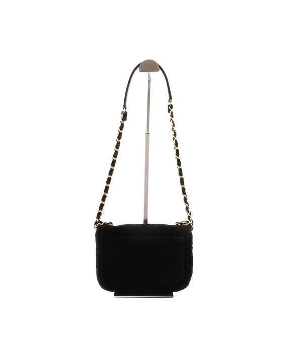 Sac à bandoulière en velours matelassé