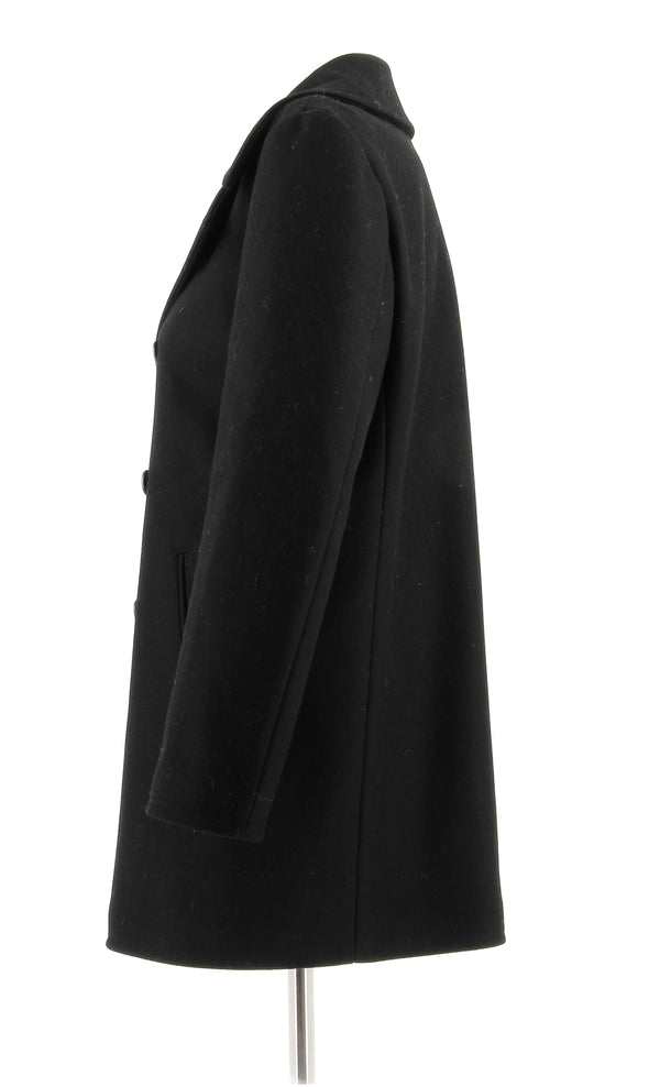 Manteau noir en laine