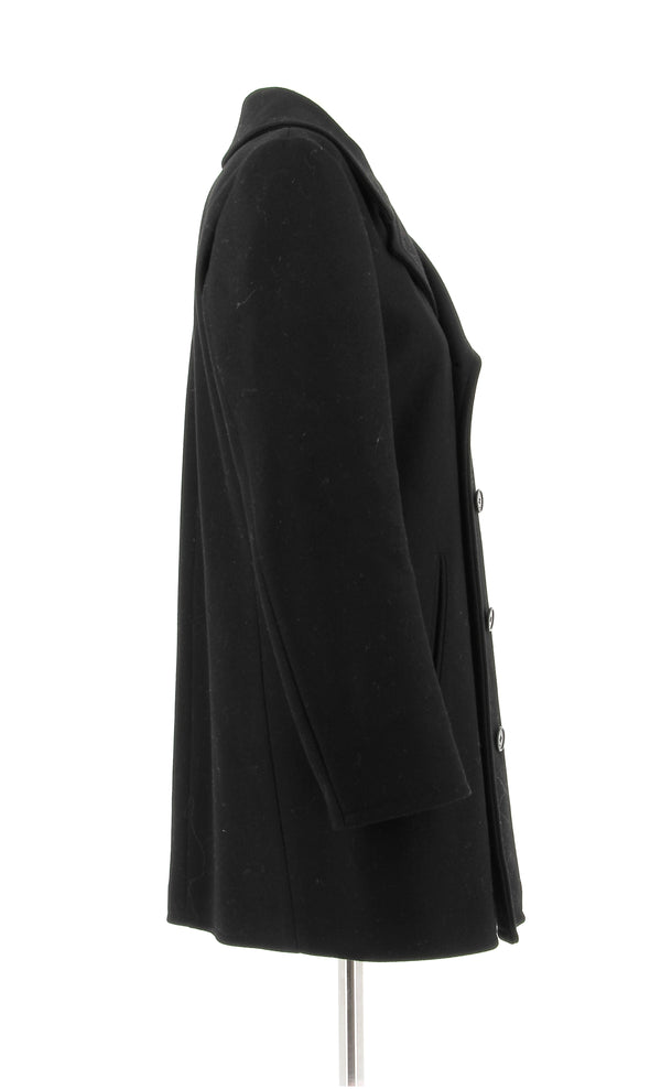 Manteau noir en laine