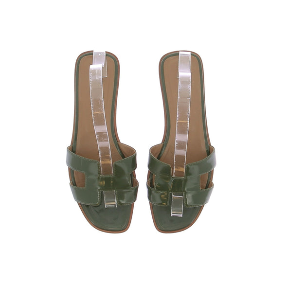 Sandales en cuir verni "Oran"