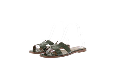 Sandales en cuir verni "Oran"