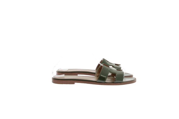 Sandales en cuir verni "Oran"