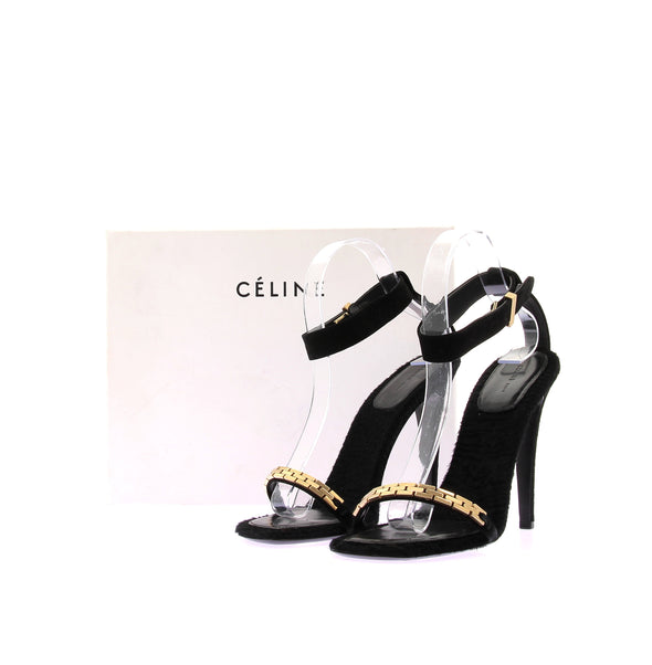 Sandales en daim noir