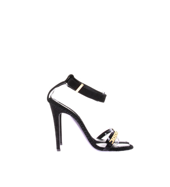 Sandales en daim noir