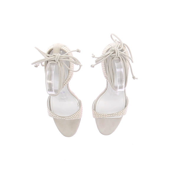 Sandales à talons et perles "Tamara"