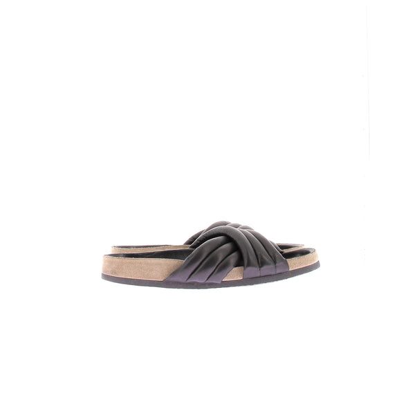Mules en cuir noir