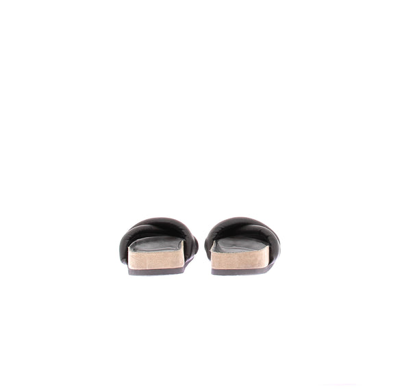 Mules en cuir noir