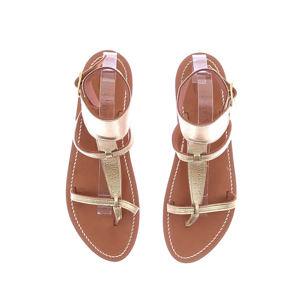 Sandales "Caravelle" dorées en cuir