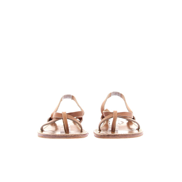 Sandales en cuir camel