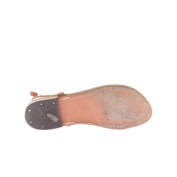 Sandales en cuir camel