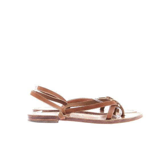 Sandales en cuir camel