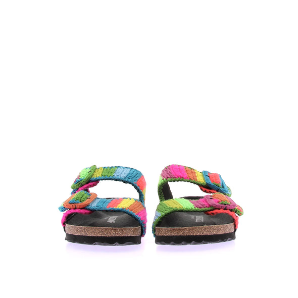 Sandales à brides multicolore