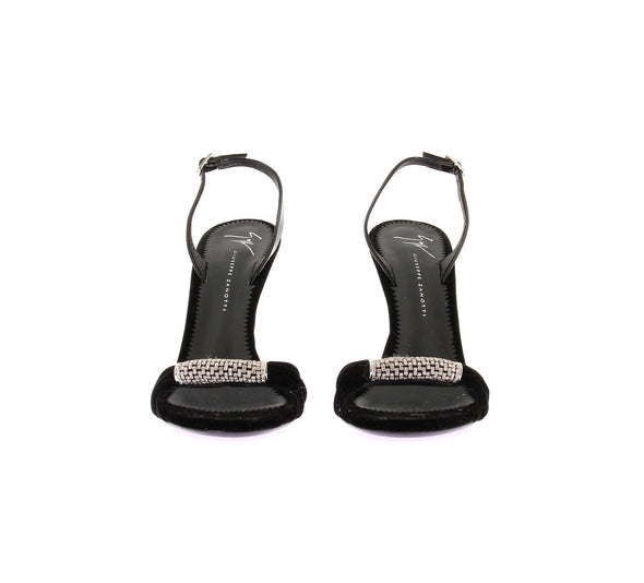 Sandales noires à talons "SYLVIA"