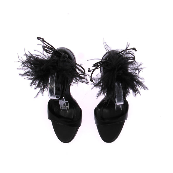 Sandales à talons noires "Tamara"