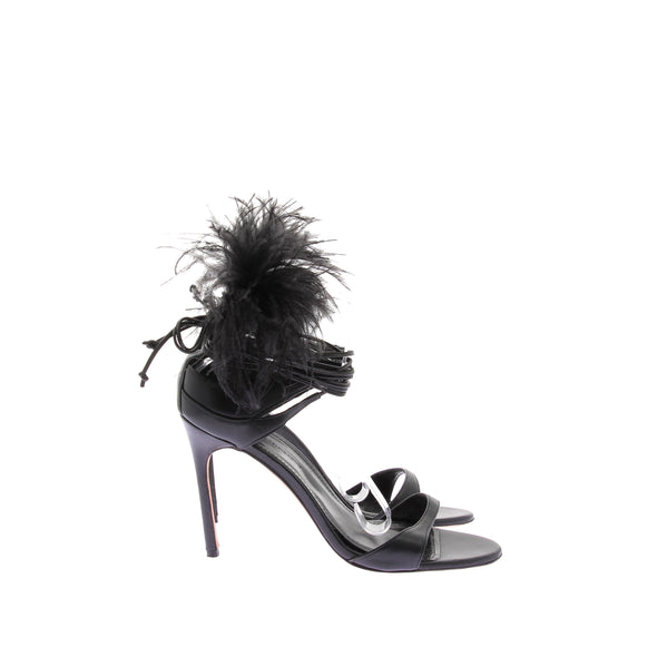 Sandales à talons noires "Tamara"