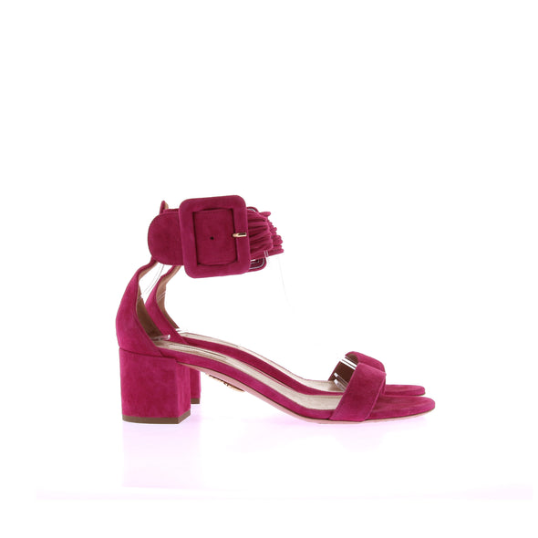 Sandales à talons rose fushia