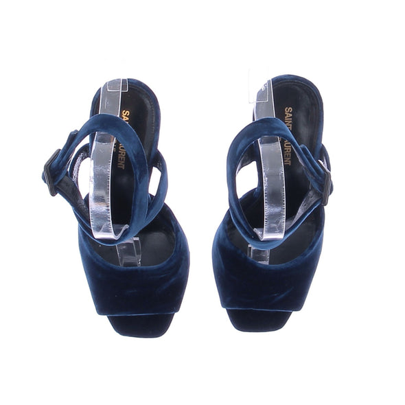 Sandales à talons en velours