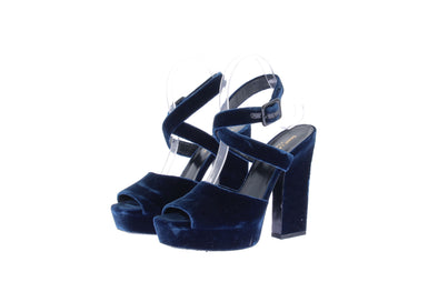 Sandales à talons en velours