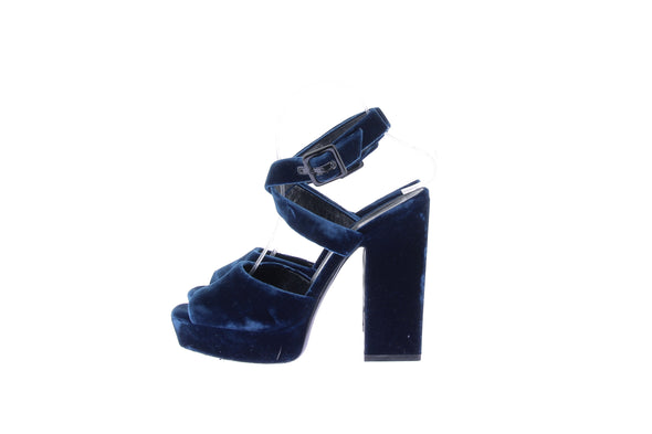 Sandales à talons en velours