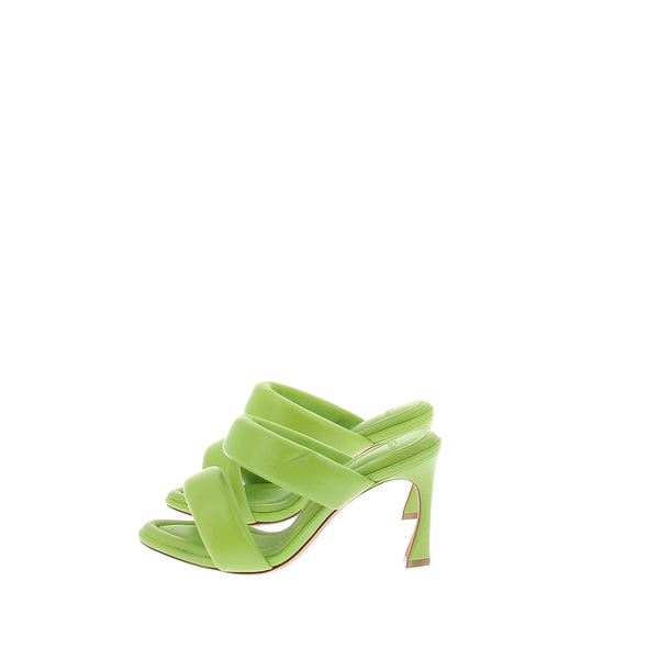 Mules à talons vertes