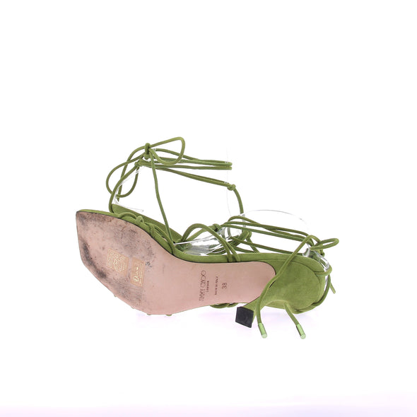 Sandales à talons "Jemma 90 Suede Matcha"