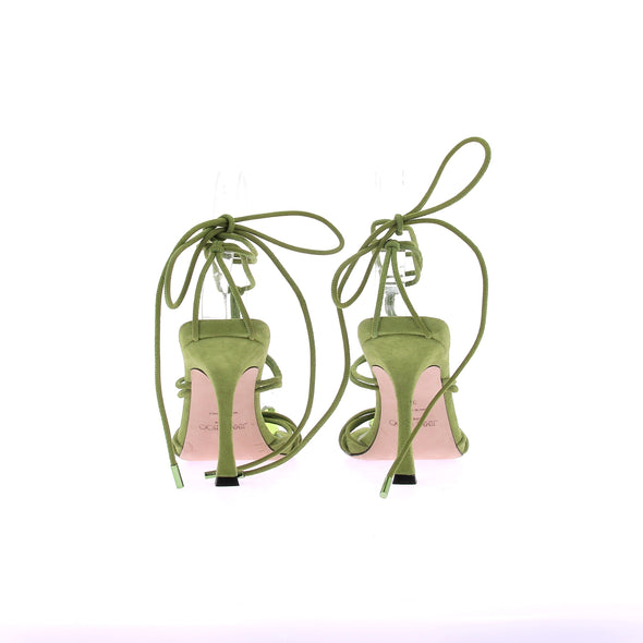Sandales à talons "Jemma 90 Suede Matcha"