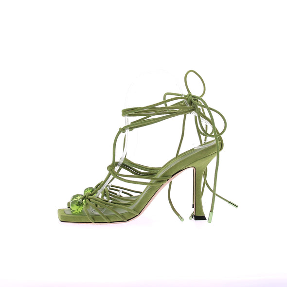 Sandales à talons "Jemma 90 Suede Matcha"