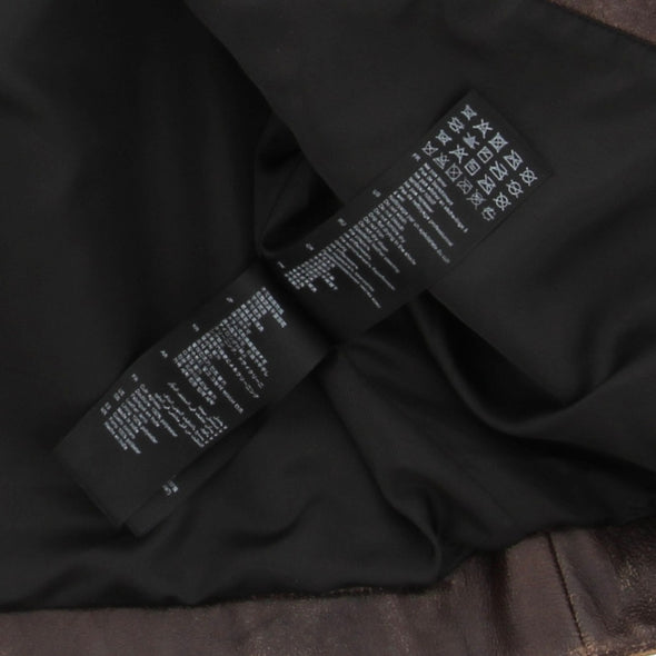 Veste en cuir marron