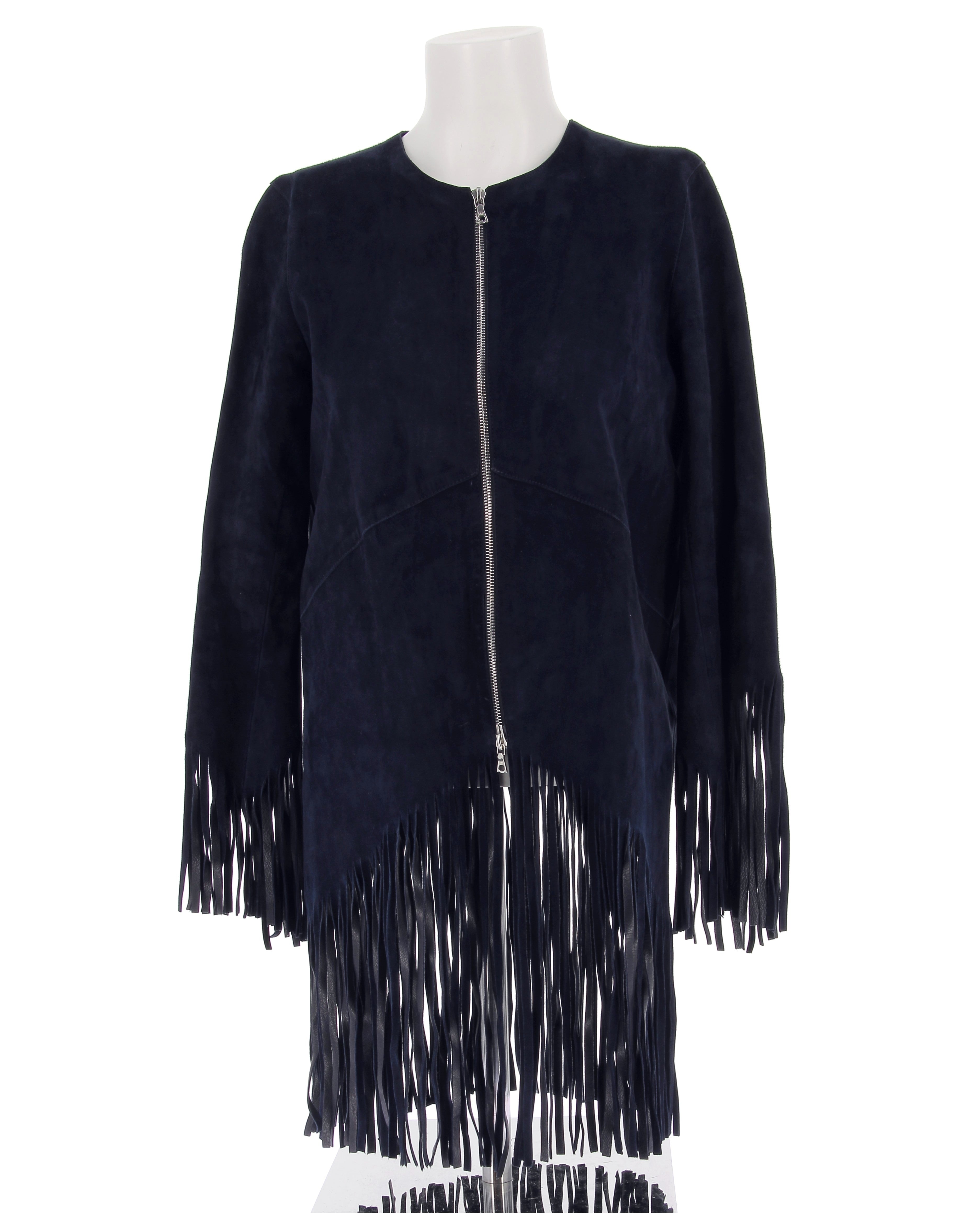 Veste en daim à franges – Personal Seller Paris