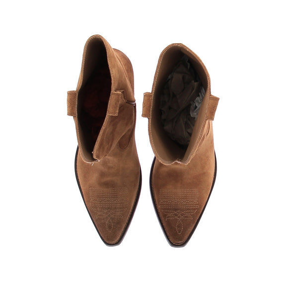 Santiags en daim camel