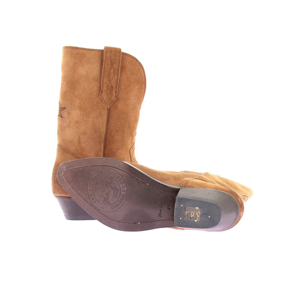 Santiags en daim camel