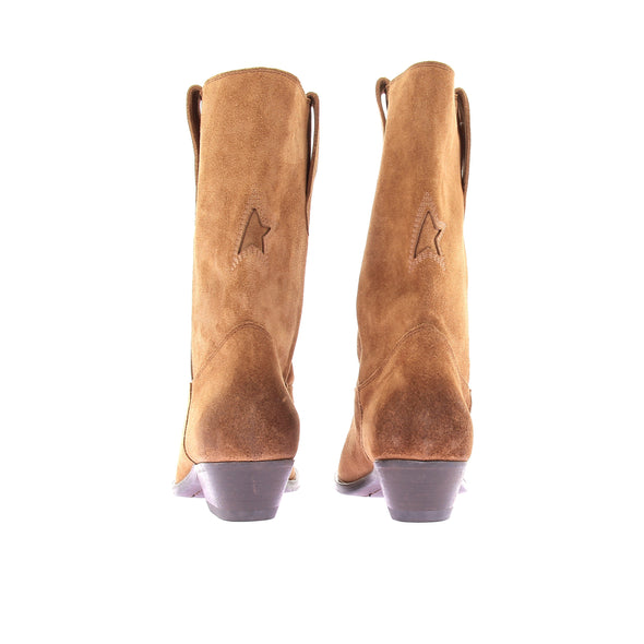 Santiags en daim camel