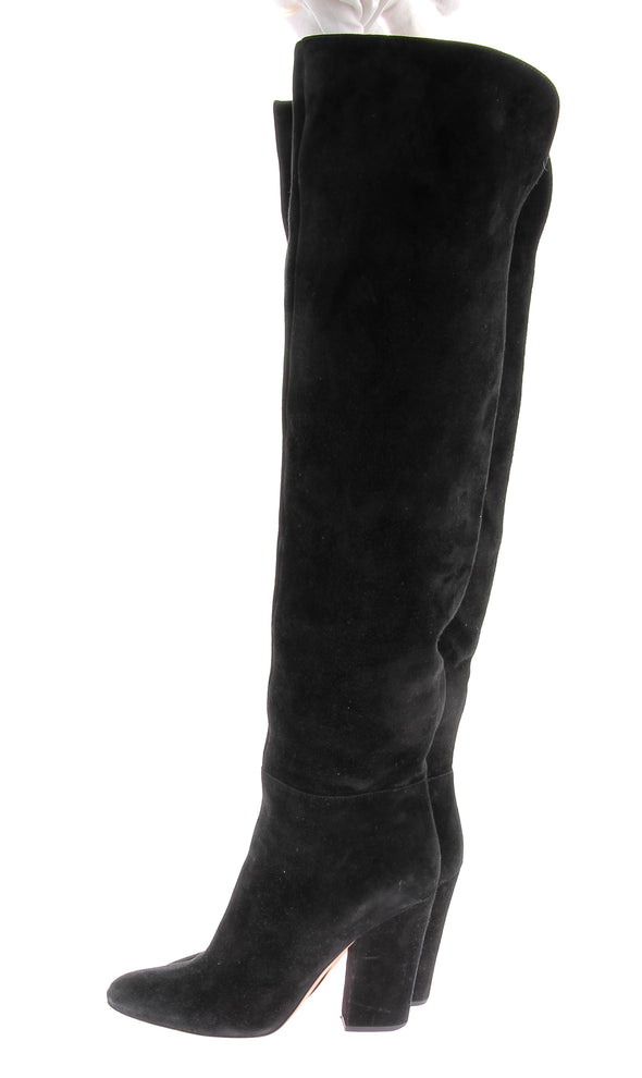 Cuissardes noires en daim