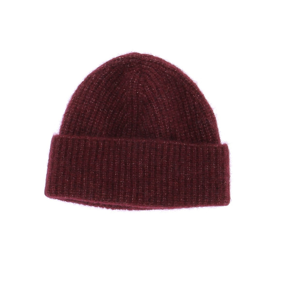 Bonnet bordeaux en baby alpaga