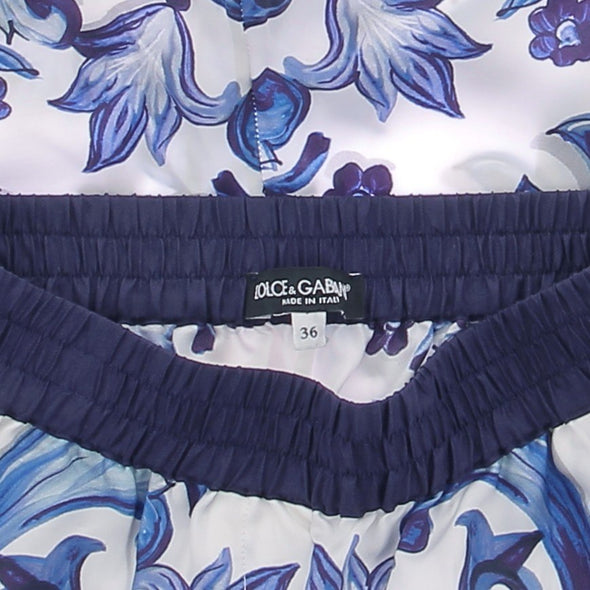 Short bleu en soie