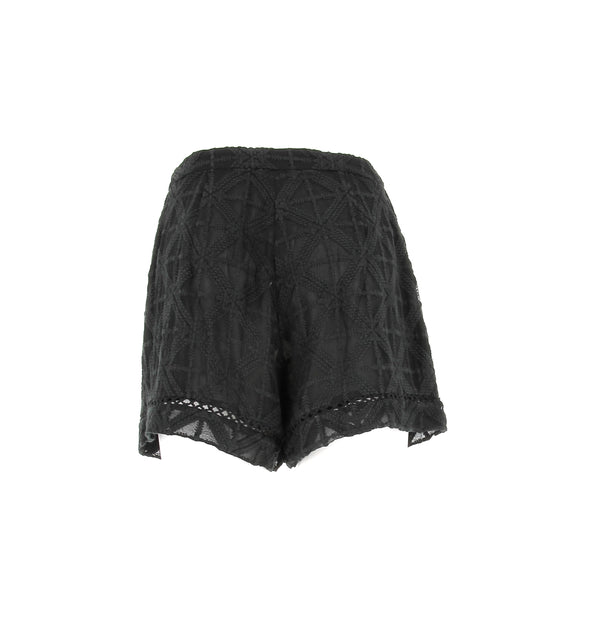 Short en soie noir