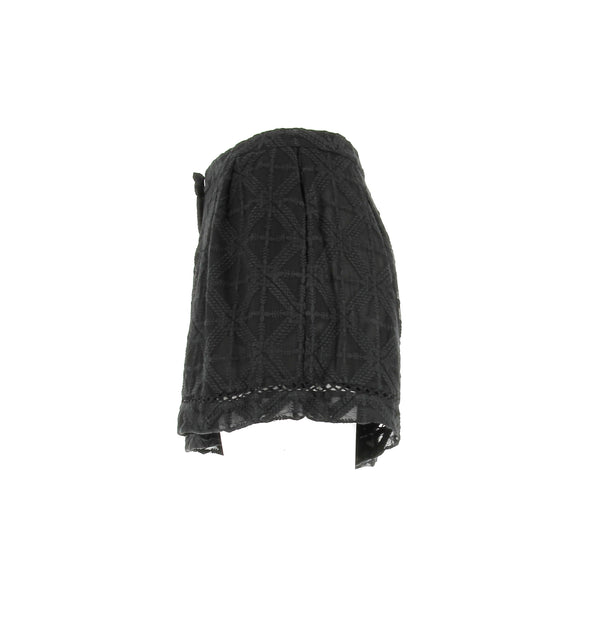 Short en soie noir