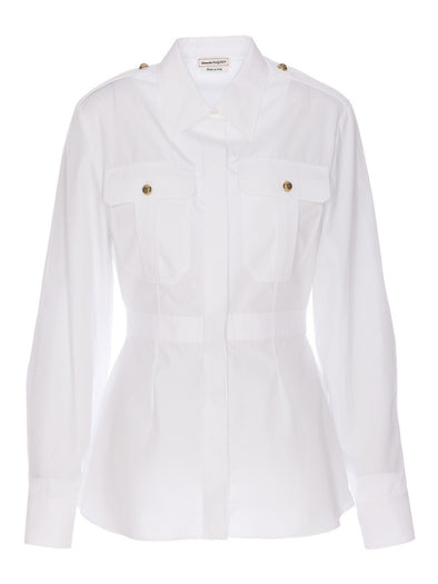 Chemise blanche à fermeture boutonnée