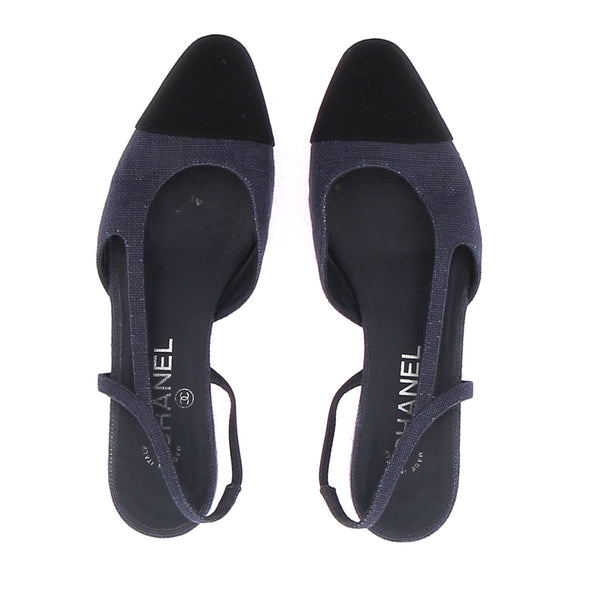 Slingbacks bleues
