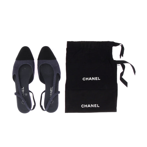 Slingbacks bleues