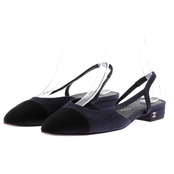 Slingbacks bleues