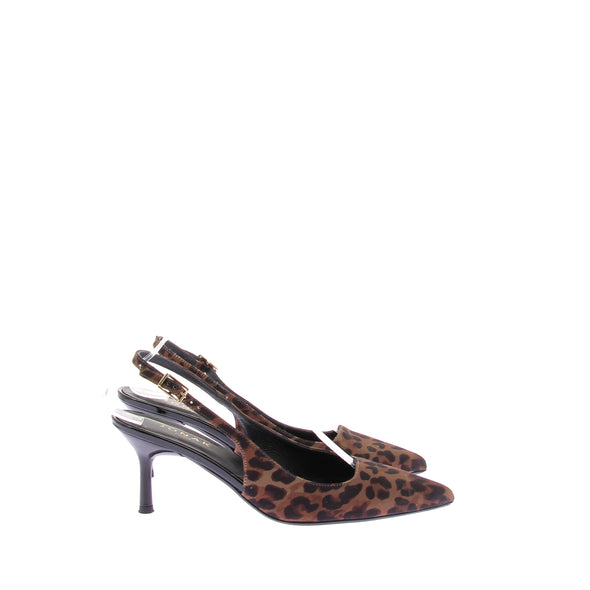 Escarpins Slingback léopard