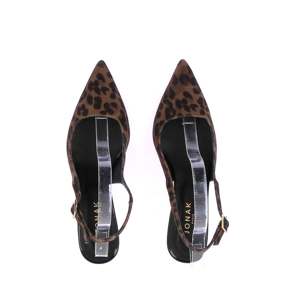 Escarpins Slingback léopard