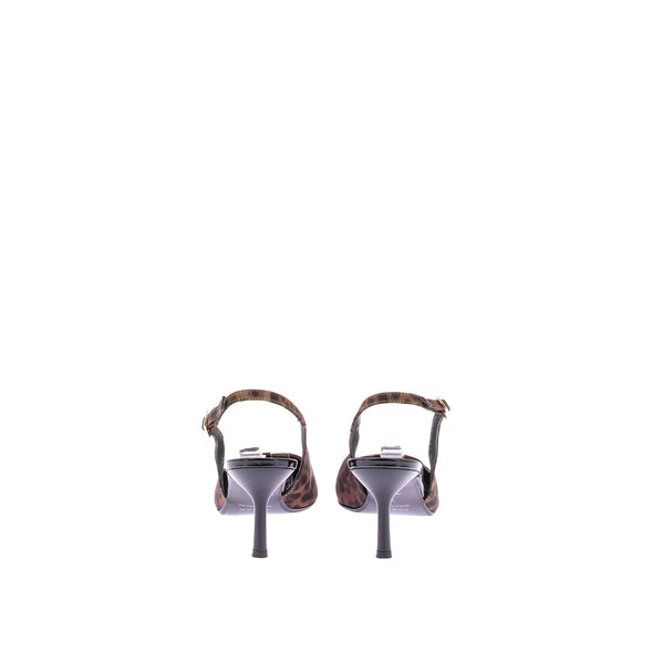 Escarpins Slingback léopard