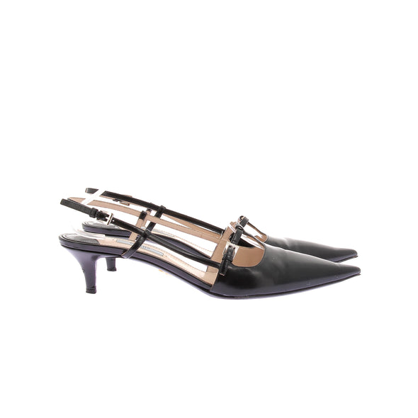 Slingbacks noirs