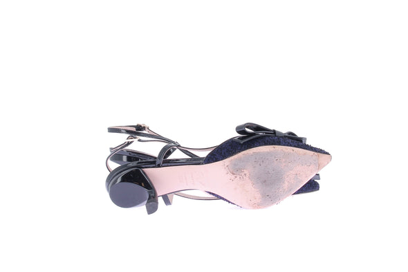 Escarpins en tweed  "Virgule 55"
