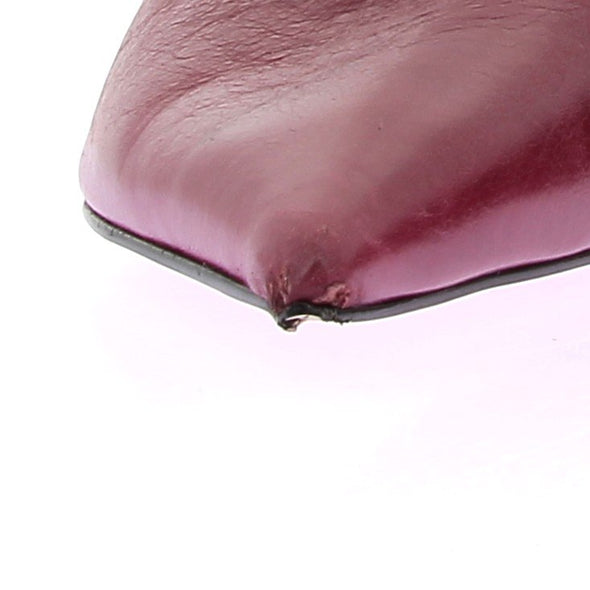 Slingbacks en cuir rouge