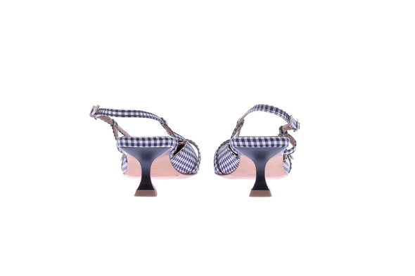 Escarpins Slingbacks vichy "Reem"